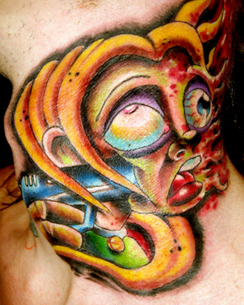 Tattoos - Severed Head tattoos - suicide girl